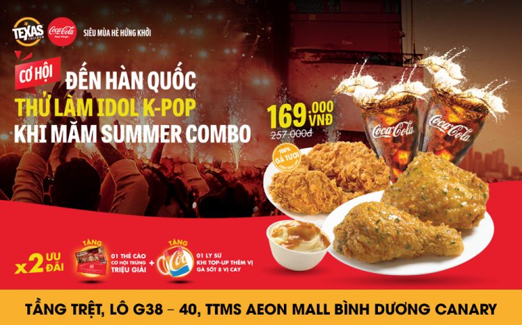 TEXAS CHICKEN - SUMMER COMBO CHỈ 169K